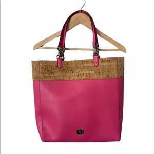 Lauren Ralph Lauren vegan leather and cork tote